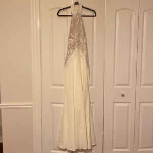 Misguided wedding dress white maxi size4 with tag